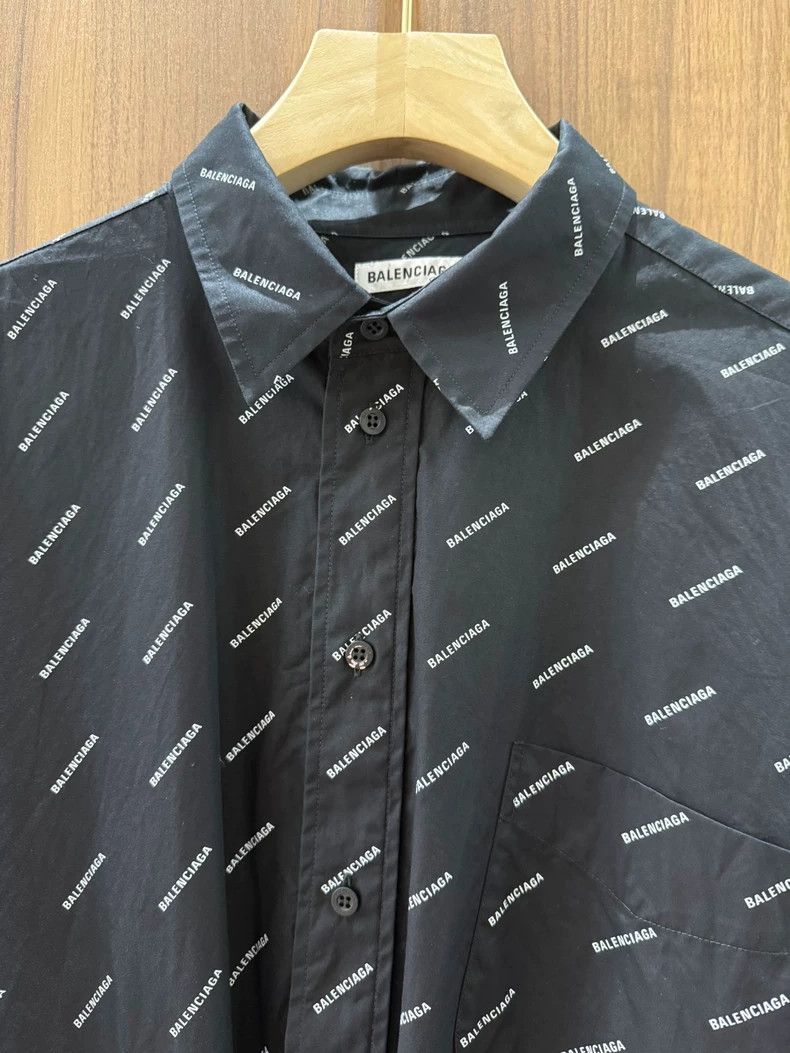 Balenciaga Balenciaga Black Logo Print Shirt - dmc Size US XS / EU 42 / 0 - 3 Thumbnail