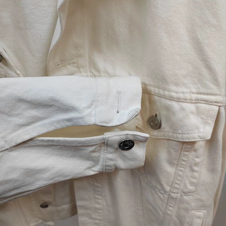 Balenciaga Balenciaga White Denim Jacket Size 36 - dmc Size US S / EU 44-46 / 1 - 6 Thumbnail