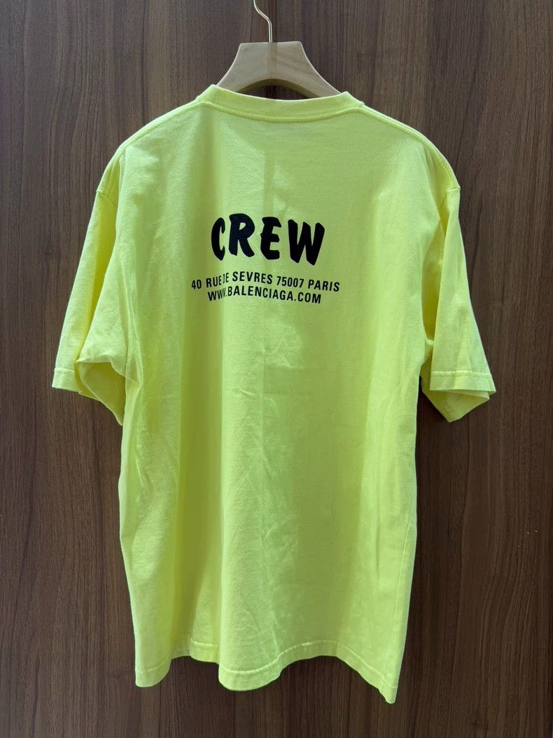 Balenciaga Balenciaga Fluorescent Yellow CREW T-shirt - dmc Size US S / EU 44-46 / 1 - 2 Thumbnail