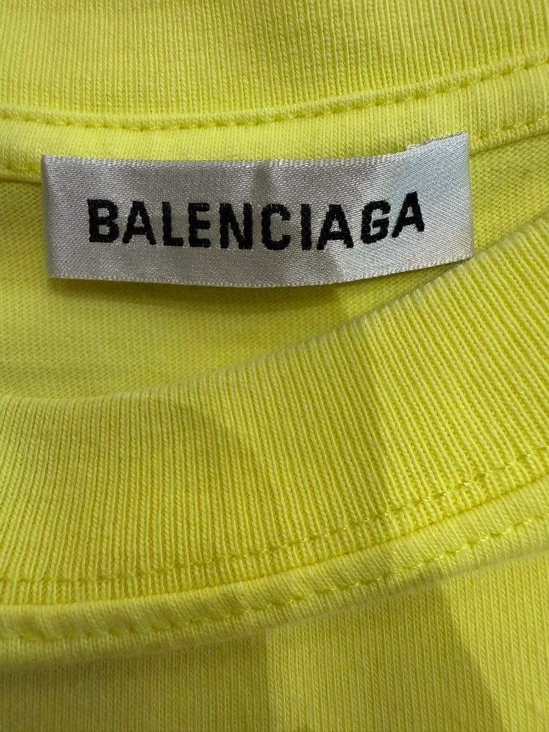 Balenciaga Balenciaga Fluorescent Yellow CREW T-shirt - dmc Size US S / EU 44-46 / 1 - 4 Thumbnail