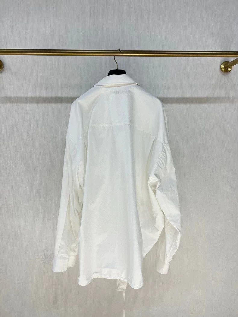 Balenciaga Balenciaga White Irregular Shirt - dmc Size US XS / EU 42 / 0 - 2 Thumbnail