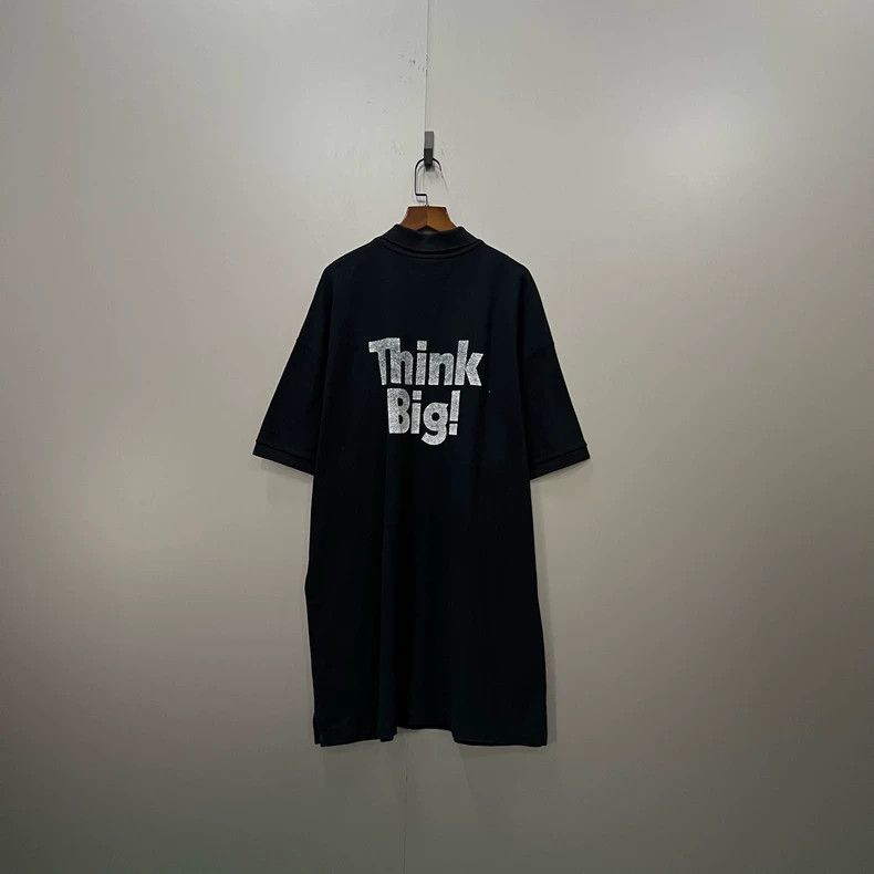 Balenciaga Balenciaga Black Logo Print Polo Shirt - dmc Size US M / EU 48-50 / 2 - 2 Thumbnail