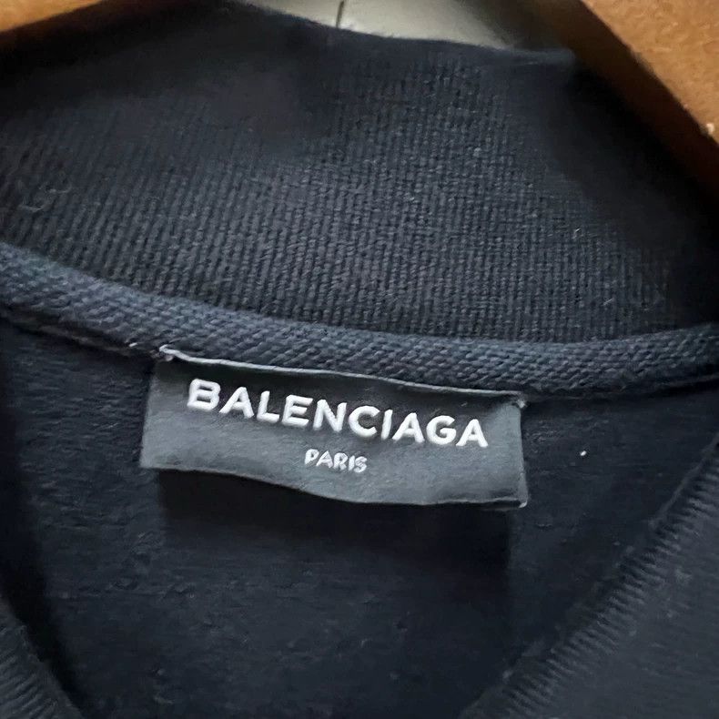 Balenciaga Balenciaga Black Logo Print Polo Shirt - dmc Size US M / EU 48-50 / 2 - 3 Thumbnail