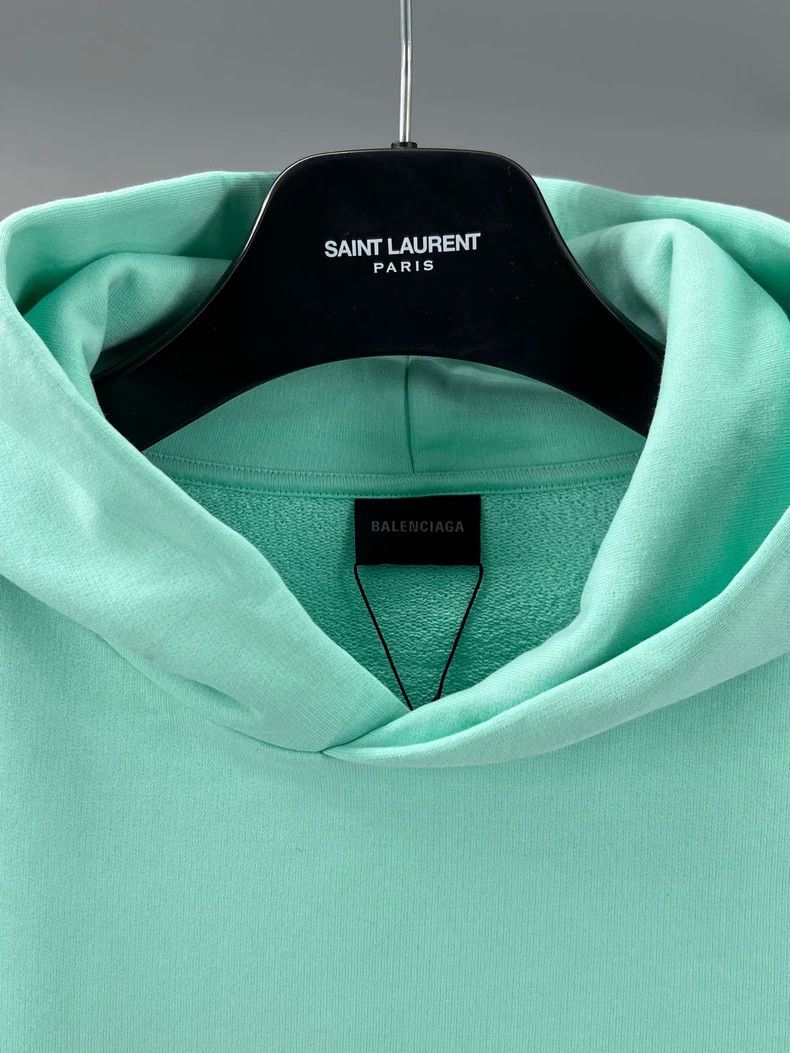 Balenciaga Balenciaga Men's Green Cotton Hoodie - dmc Size US S / EU 44-46 / 1 - 2 Thumbnail
