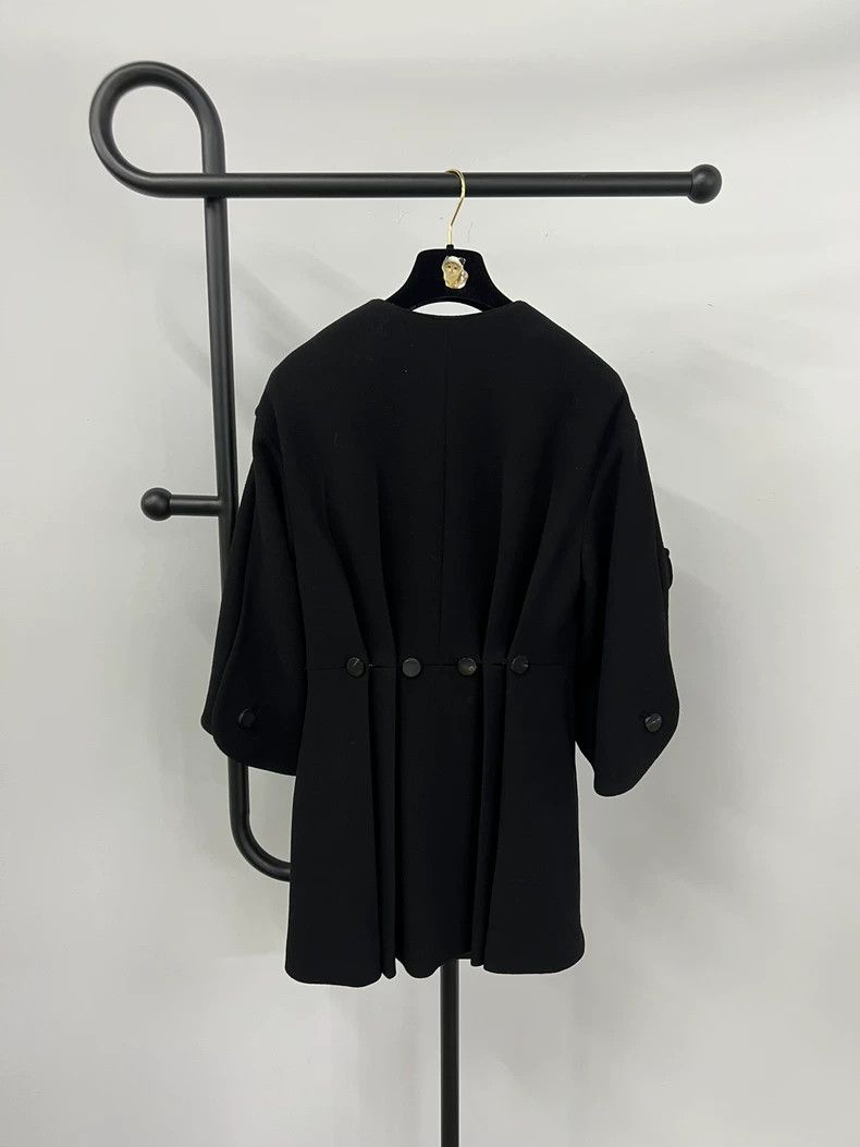 Dior Dior Black Wool Mid-Length Coat - dmc Size US S / EU 44-46 / 1 - 2 Thumbnail