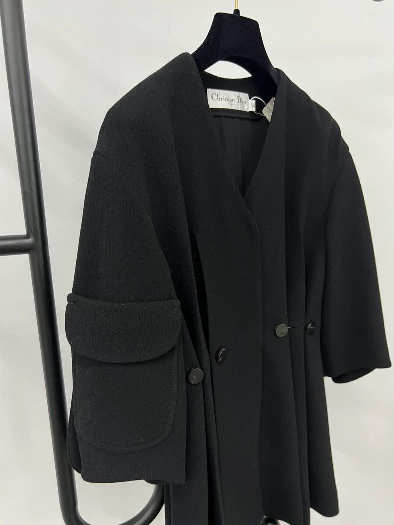 Dior Dior Black Wool Mid-Length Coat - dmc Size US S / EU 44-46 / 1 - 3 Thumbnail