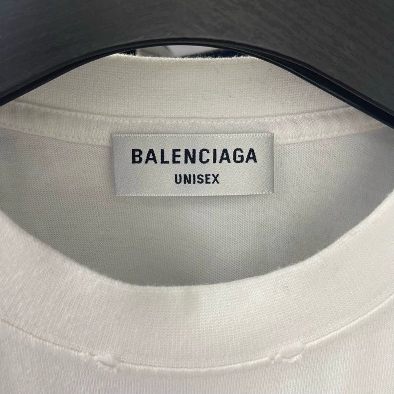 Balenciaga Balenciaga White Script Logo Short Sleeve - dmc Size US XS / EU 42 / 0 - 3 Thumbnail