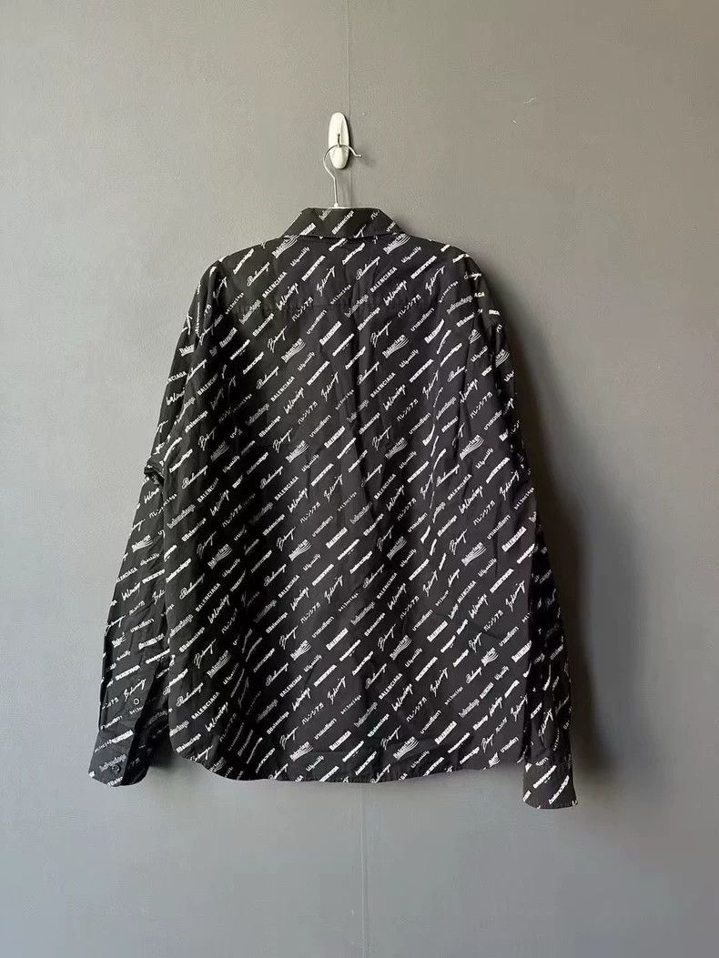 Balenciaga Balenciaga All-Over Logo Shirt - dmc Size US S / EU 44-46 / 1 - 2 Thumbnail