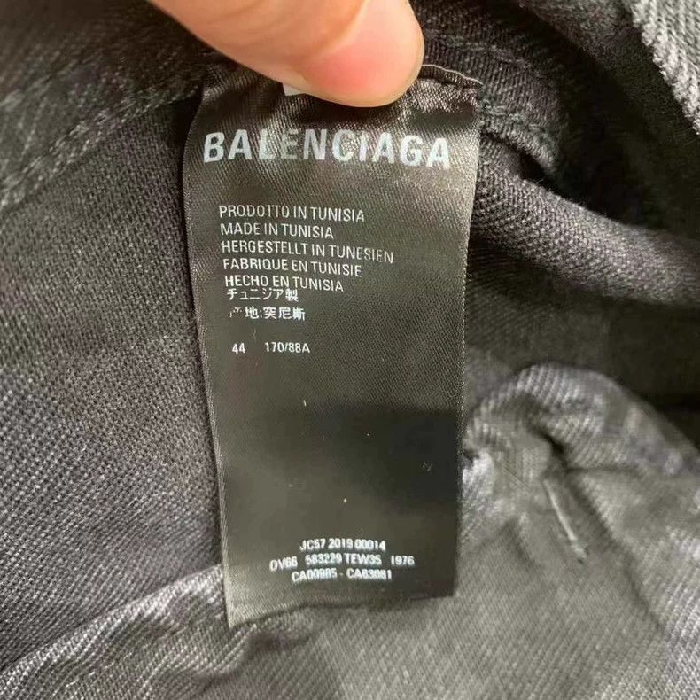Balenciaga Balenciaga Black Denim Jacket Red Logo - dmc Size US M / EU 48-50 / 2 - 6 Thumbnail