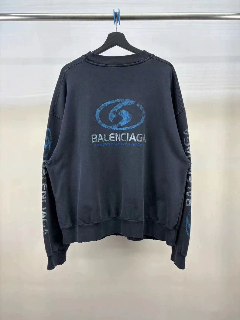 Balenciaga Balenciaga Distressed Logo Sweatshirt - dmc Size US M / EU 48-50 / 2 - 2 Thumbnail