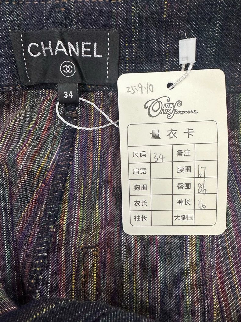 Chanel Chanel Dark Blue Denim Wide-Leg Pants - dmc Size US 34 / EU 50 - 4 Thumbnail