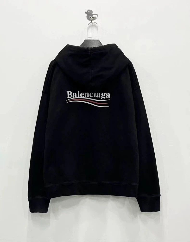 Balenciaga Balenciaga Black Logo Hoodie - dmc Size US M / EU 48-50 / 2 - 2 Thumbnail