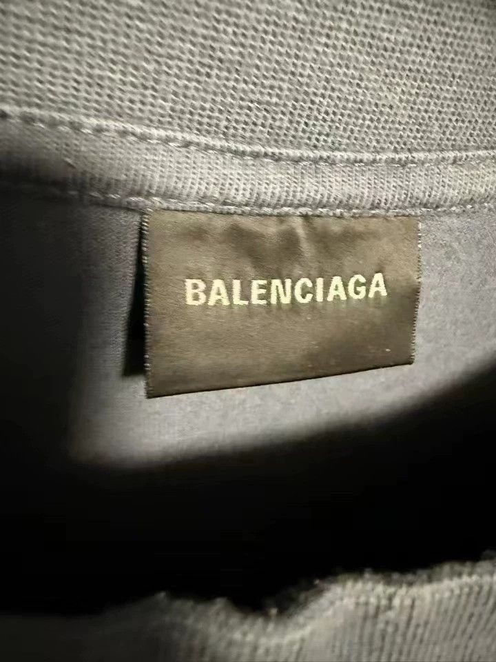Balenciaga Balenciaga Blue Double B Ink Print Tee S - dmc Size US S / EU 44-46 / 1 - 3 Thumbnail