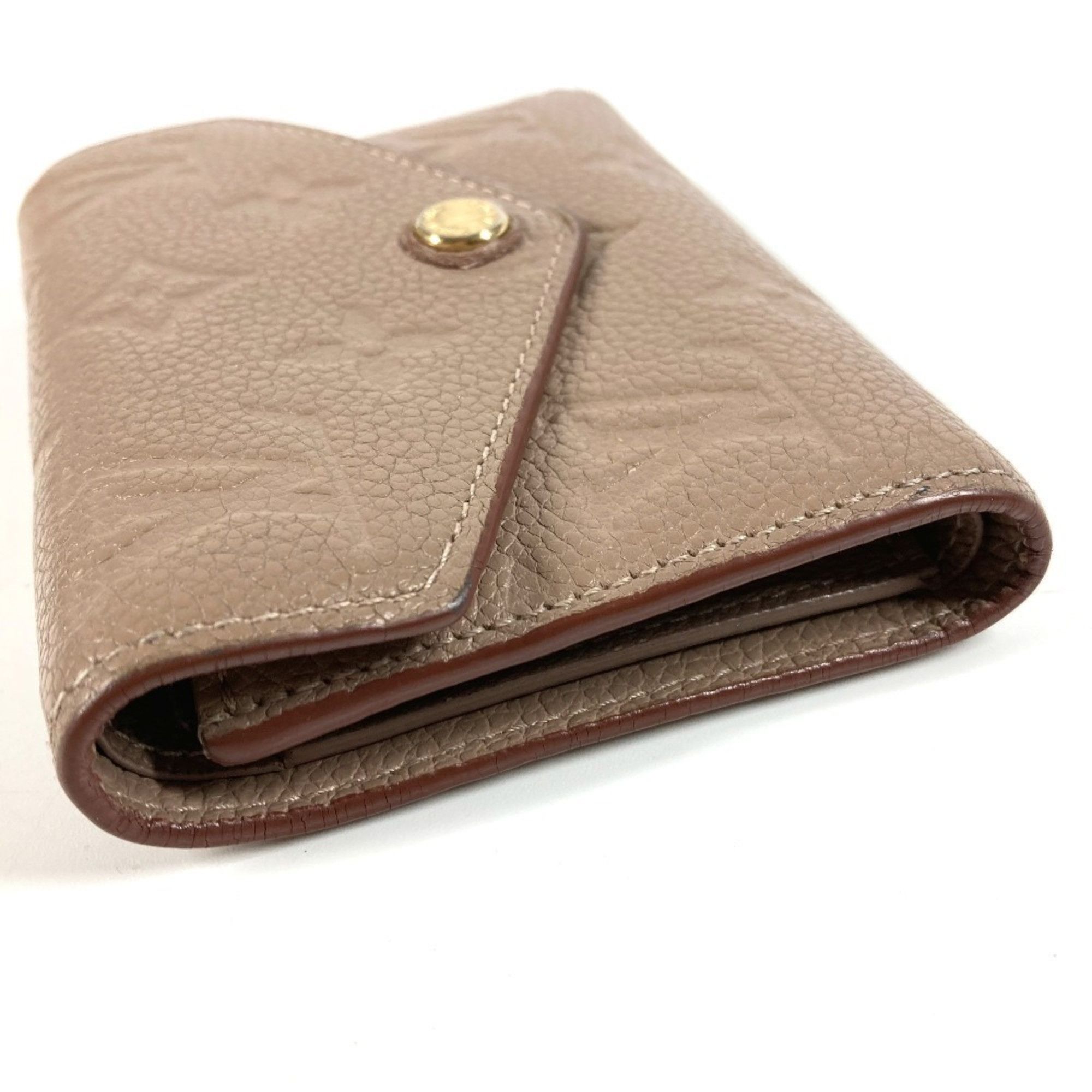 Louis Vuitton LOUIS VUITTON M63529 Monogram Empreinte Portefeuille Victorine Compact Wallet, Tri-fold Leather, Unisex, Vison Beige Size ONE SIZE - 5 Thumbnail