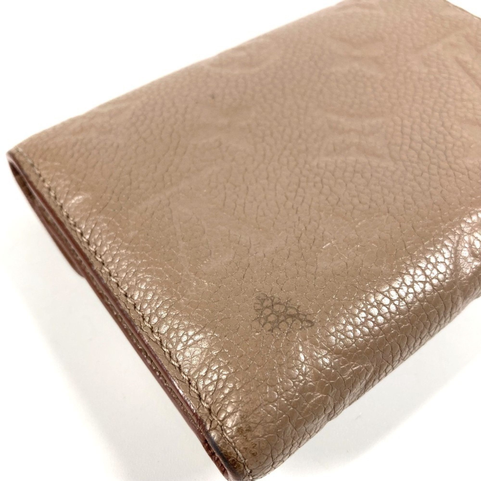 Louis Vuitton LOUIS VUITTON M63529 Monogram Empreinte Portefeuille Victorine Compact Wallet, Tri-fold Leather, Unisex, Vison Beige Size ONE SIZE - 8 Thumbnail
