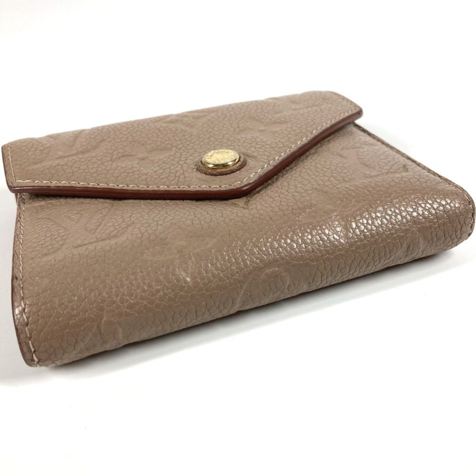 Louis Vuitton LOUIS VUITTON M63529 Monogram Empreinte Portefeuille Victorine Compact Wallet, Tri-fold Leather, Unisex, Vison Beige Size ONE SIZE - 6 Thumbnail