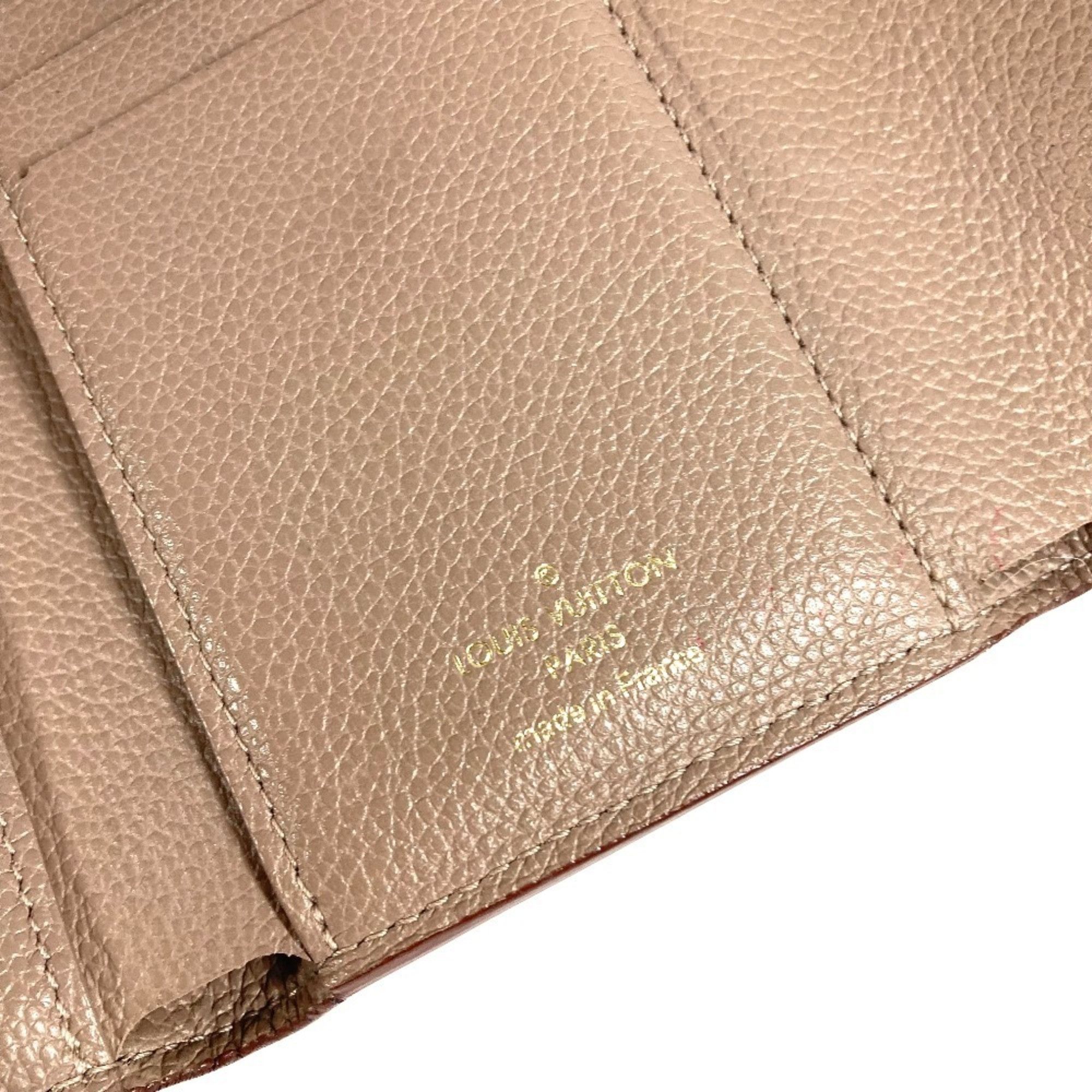 Louis Vuitton LOUIS VUITTON M63529 Monogram Empreinte Portefeuille Victorine Compact Wallet, Tri-fold Leather, Unisex, Vison Beige Size ONE SIZE - 13 Thumbnail