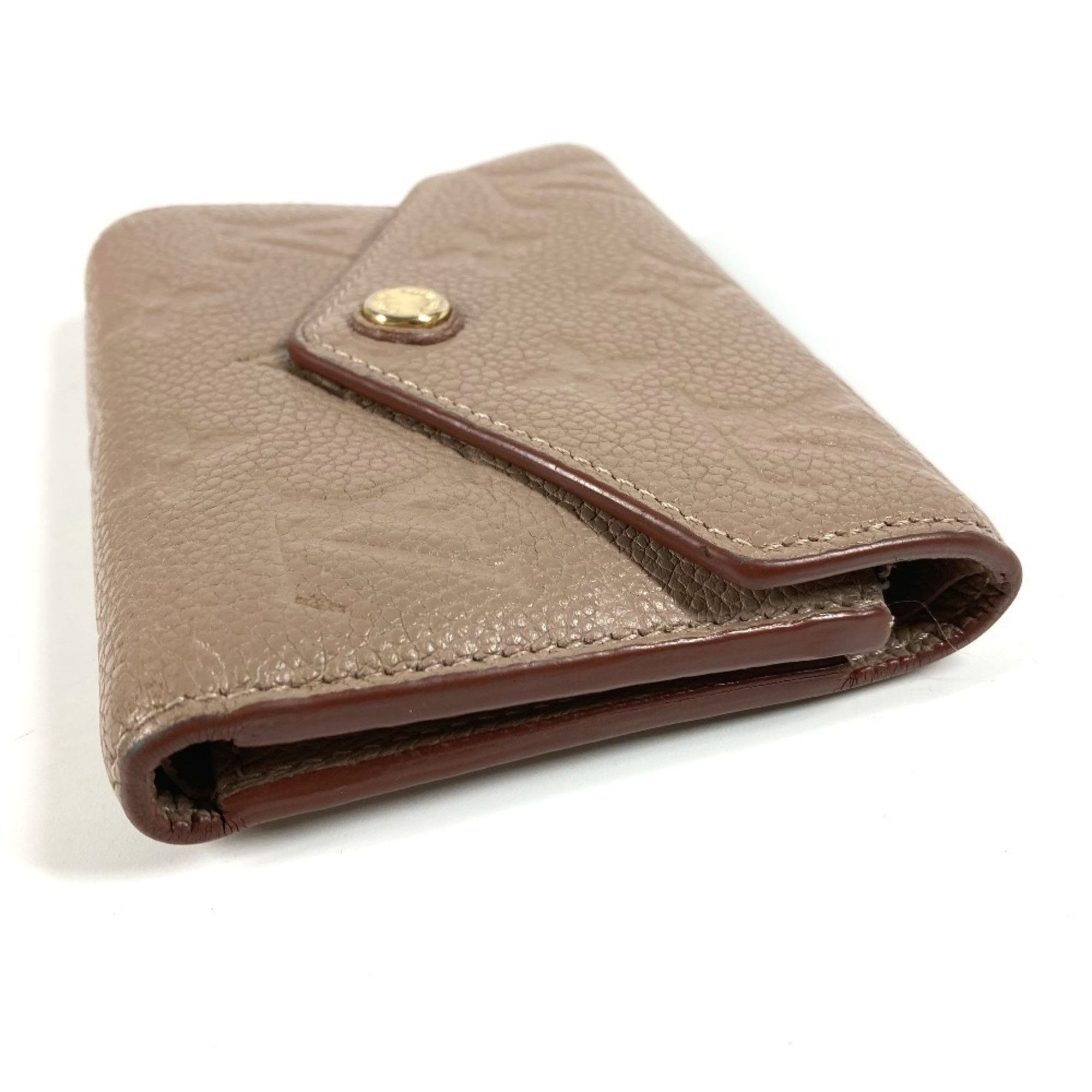 Louis Vuitton LOUIS VUITTON M63529 Monogram Empreinte Portefeuille Victorine Compact Wallet, Tri-fold Leather, Unisex, Vison Beige Size ONE SIZE - 3 Thumbnail