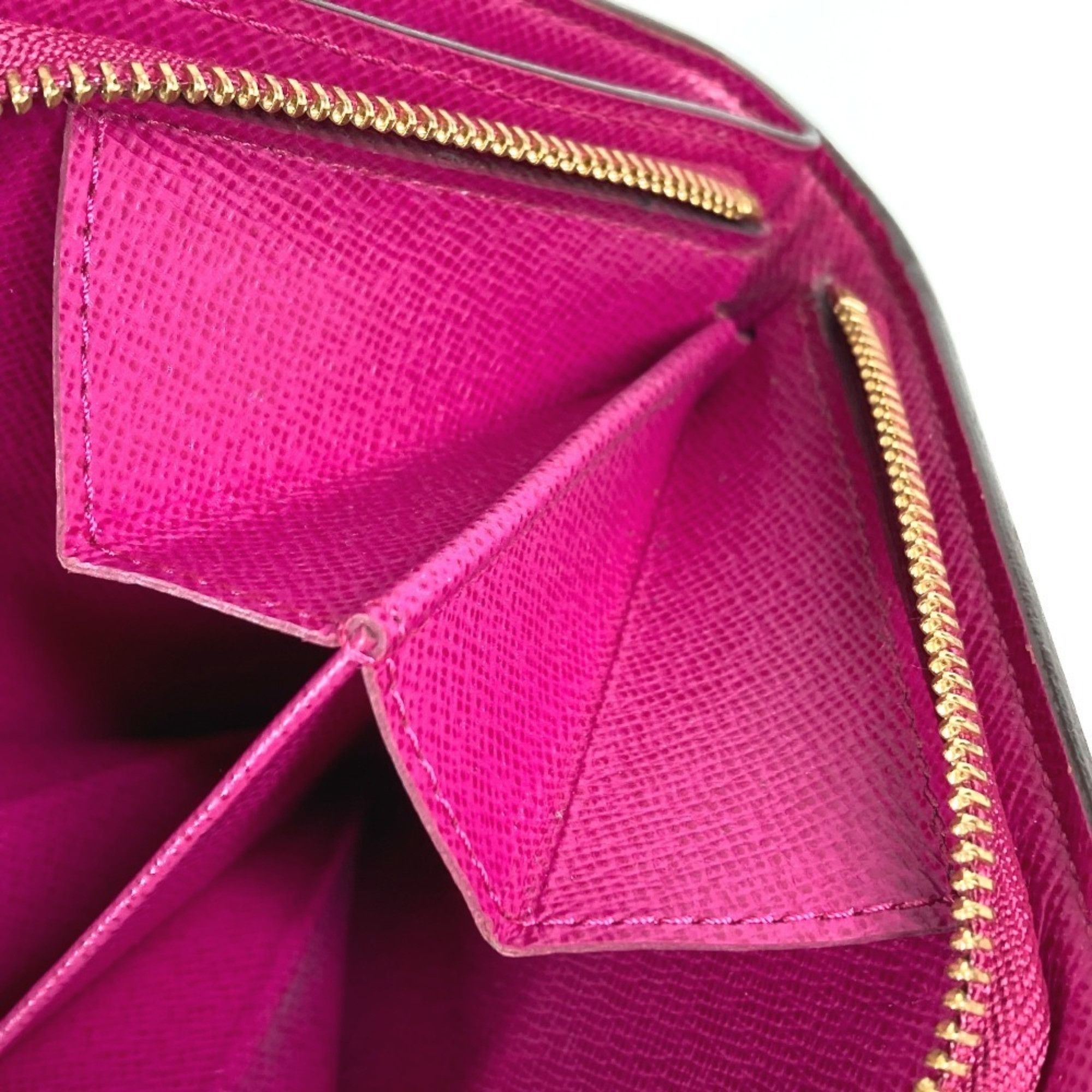 Louis Vuitton LOUIS VUITTON M95188 Monogram Perforated Compact Zip Wallet, Bi-fold Canvas, Women's, Fuchsia Pink Size ONE SIZE - 12 Thumbnail
