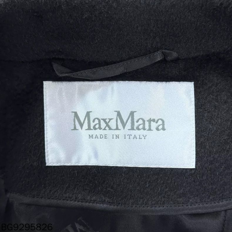 Max Mara MaxMara Manuela Black Long Coat Size S / US 4 / IT 40 - 7 Thumbnail