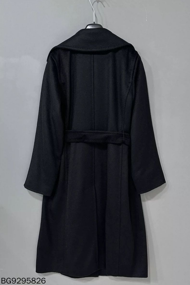 Max Mara MaxMara Manuela Black Long Coat Size S / US 4 / IT 40 - 3 Thumbnail