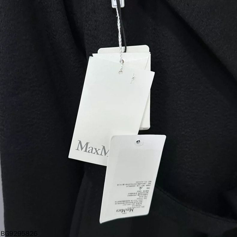 Max Mara MaxMara Manuela Black Long Coat Size S / US 4 / IT 40 - 4 Thumbnail