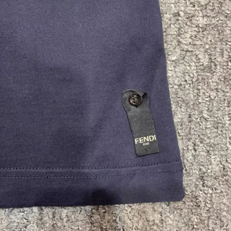 Fendi Fendi Summer Navy Cotton T-Shirt for Men 0089 Size US S / EU 44-46 / 1 - 3 Thumbnail