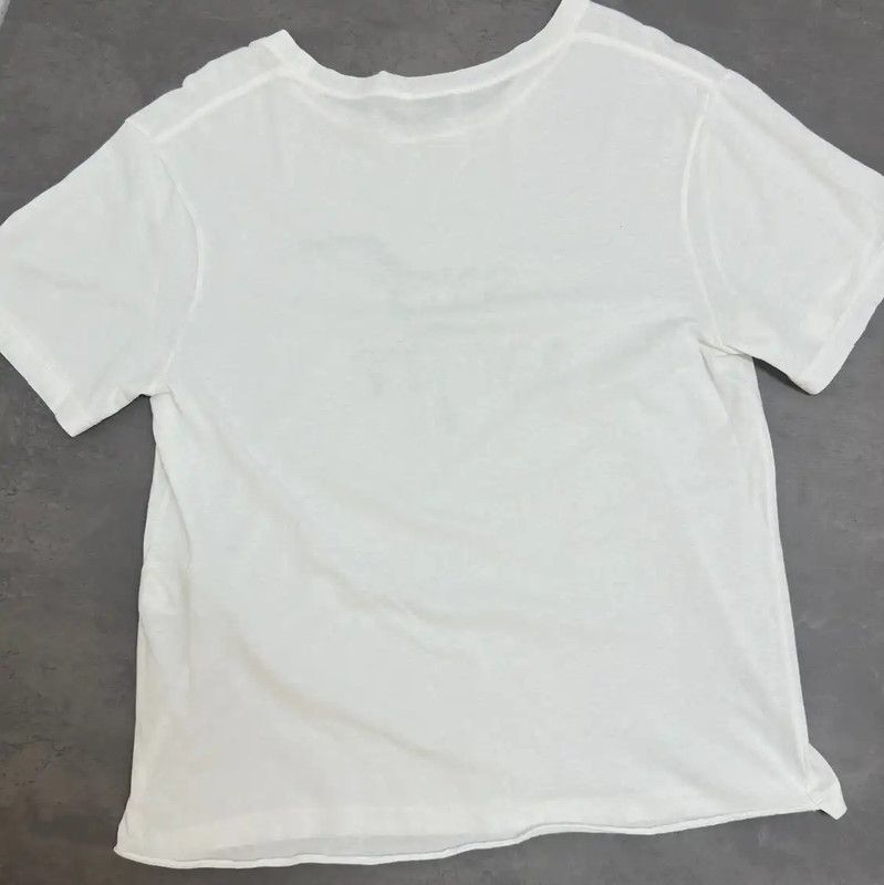 Yves Saint Laurent Saint Laurent Summer White Cotton T-Shirt 0089 Size M / US 6-8 / IT 42-44 - 2 Thumbnail