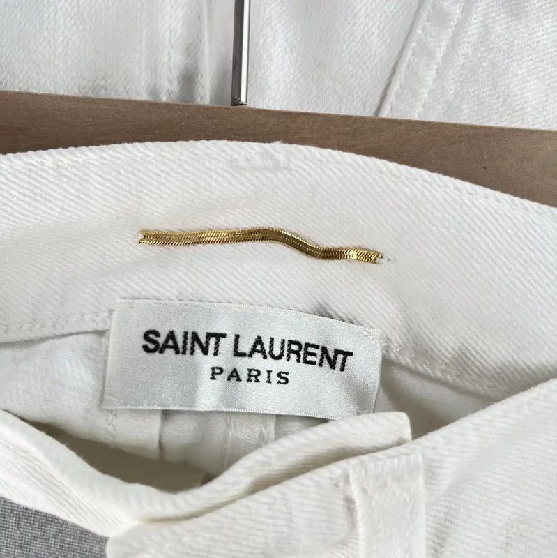 Yves Saint Laurent Saint Laurent White Summer Women's Shorts 0089 Size 22" - 5 Thumbnail