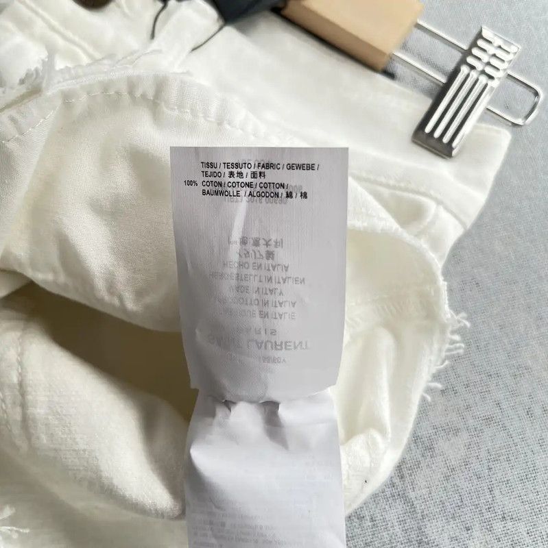 Yves Saint Laurent Saint Laurent White Summer Women's Shorts 0089 Size 22" - 7 Thumbnail