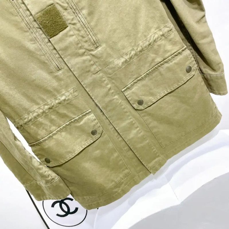 Yves Saint Laurent Saint Laurent Green Cotton Women's Jacket 0089 Size M / US 6-8 / IT 42-44 - 4 Thumbnail