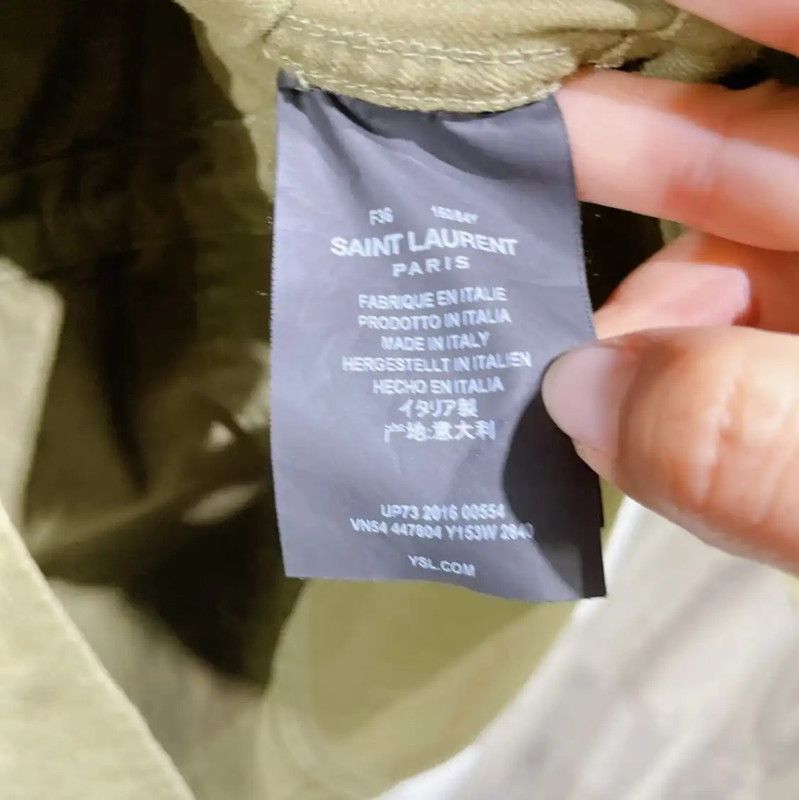 Yves Saint Laurent Saint Laurent Green Cotton Women's Jacket 0089 Size M / US 6-8 / IT 42-44 - 9 Thumbnail