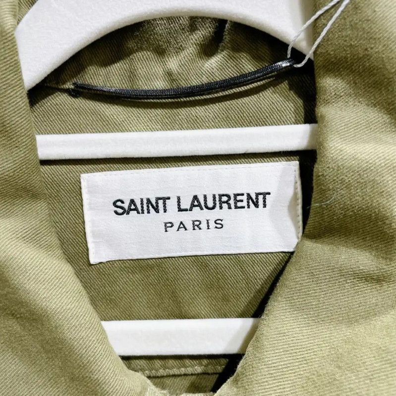 Yves Saint Laurent Saint Laurent Green Cotton Women's Jacket 0089 Size M / US 6-8 / IT 42-44 - 8 Thumbnail