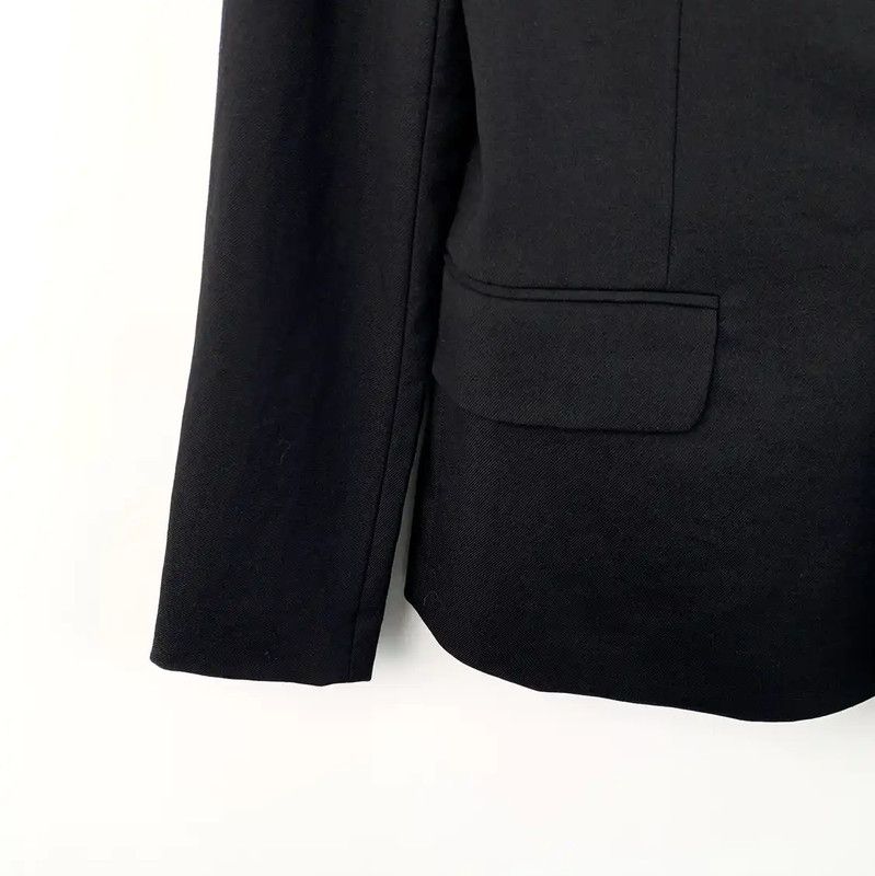 Yves Saint Laurent Saint Laurent Black Wool Women's Jacket 0089 Size XS / US 0-2 / IT 36-38 - 4 Thumbnail