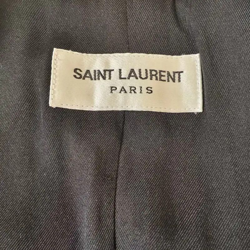 Yves Saint Laurent YSL Navy Wool Women's Coat in XS Size 0089 Size XS / US 0-2 / IT 36-38 - 3 Thumbnail