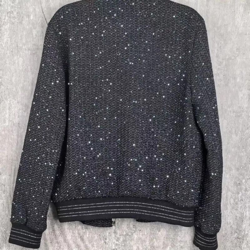 Yves Saint Laurent Saint Laurent Black Cotton Women's Jacket 0089 Size L / US 10 / IT 46 - 2 Thumbnail