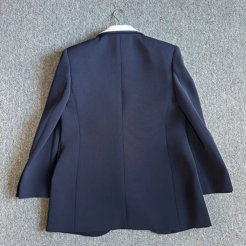 Yves Saint Laurent Saint Laurent Blue Wool Women's Jacket 0089 Size M / US 6-8 / IT 42-44 - 4 Thumbnail