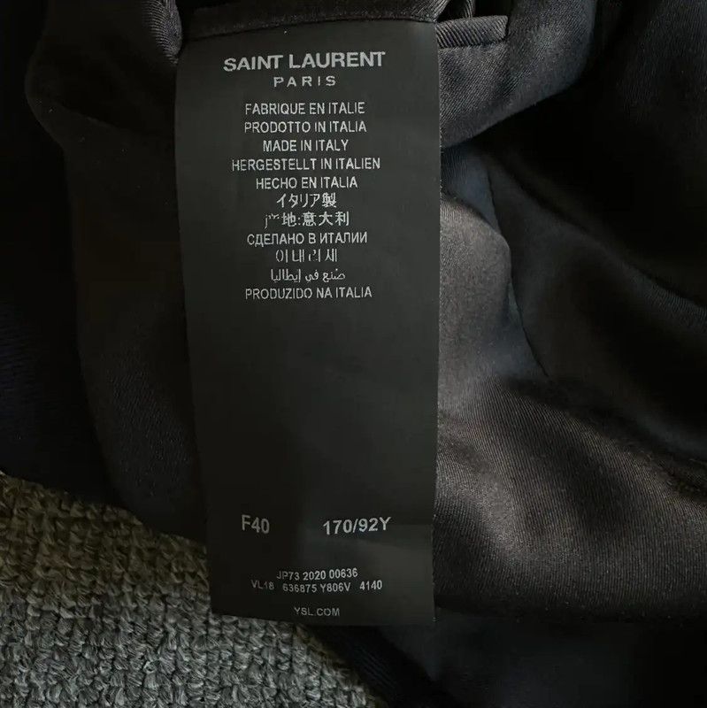 Yves Saint Laurent Saint Laurent Blue Wool Women's Jacket 0089 Size M / US 6-8 / IT 42-44 - 6 Thumbnail