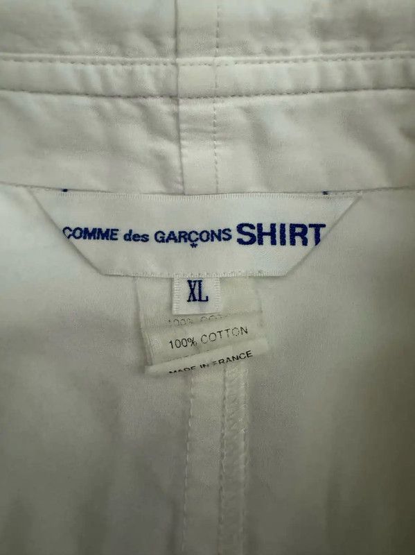 Comme des Garcons Comme des Garçons White Cotton Logo Shirt 0089 Size US XL / EU 56 / 4 - 5 Thumbnail