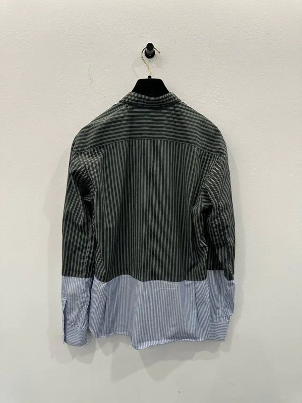 Comme des Garcons COMME des GARÇONS Green Striped Long Sleeve Shirt 0089 Size US S / EU 44-46 / 1 - 2 Thumbnail