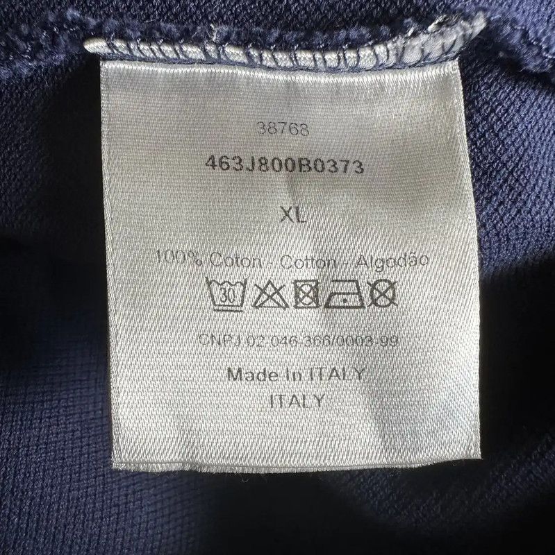Dior Dior Seasonal Navy Cotton Polo Shirt for Men 0089 Size US XL / EU 56 / 4 - 7 Thumbnail