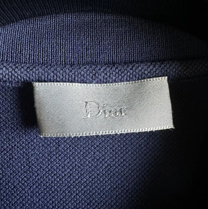 Dior Dior Seasonal Navy Cotton Polo Shirt for Men 0089 Size US XL / EU 56 / 4 - 3 Thumbnail