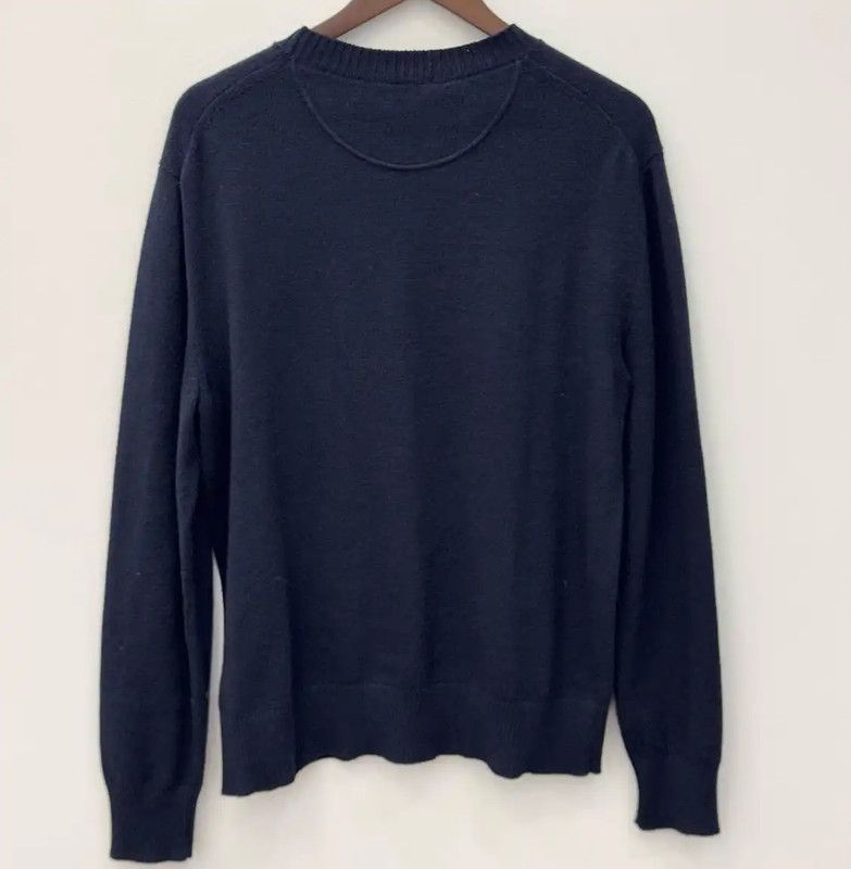 Dior Dior Men's Long Sleeve Navy Cashmere Sweater 0089 Size US M / EU 48-50 / 2 - 2 Thumbnail