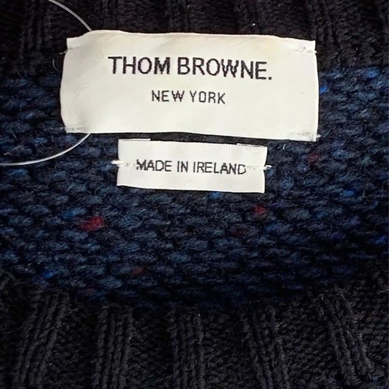 Thom Browne Thom Browne Color-Block Cotton Blend Pullover Sweater 0089 Size US M / EU 48-50 / 2 - 4 Thumbnail
