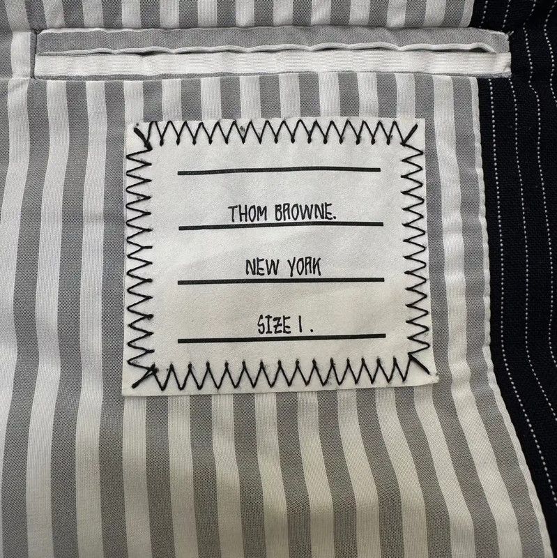 Thom Browne Thom Browne Men's Navy Striped Puffer Vest 0089 Size US S / EU 44-46 / 1 - 6 Thumbnail