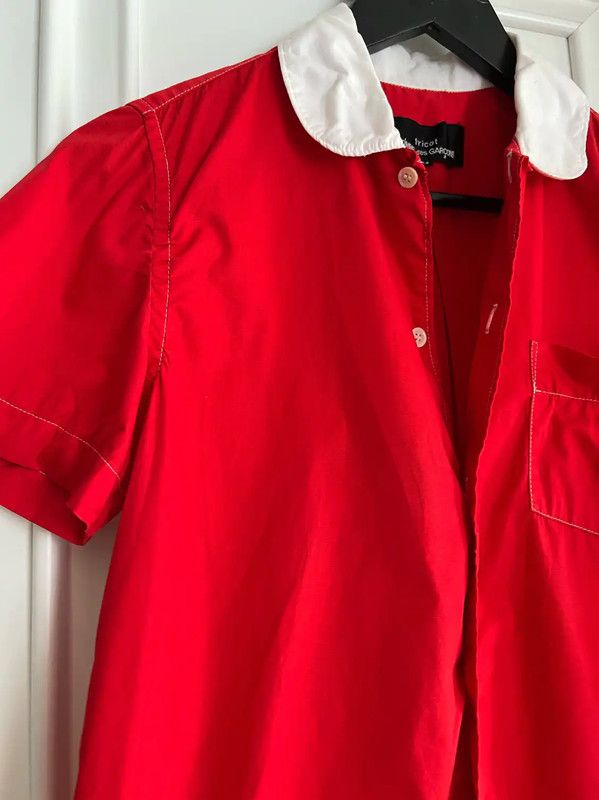 Comme des Garcons Comme des Garçons Red Cotton T-Shirt for Women 0089 Size M / US 6-8 / IT 42-44 - 4 Thumbnail