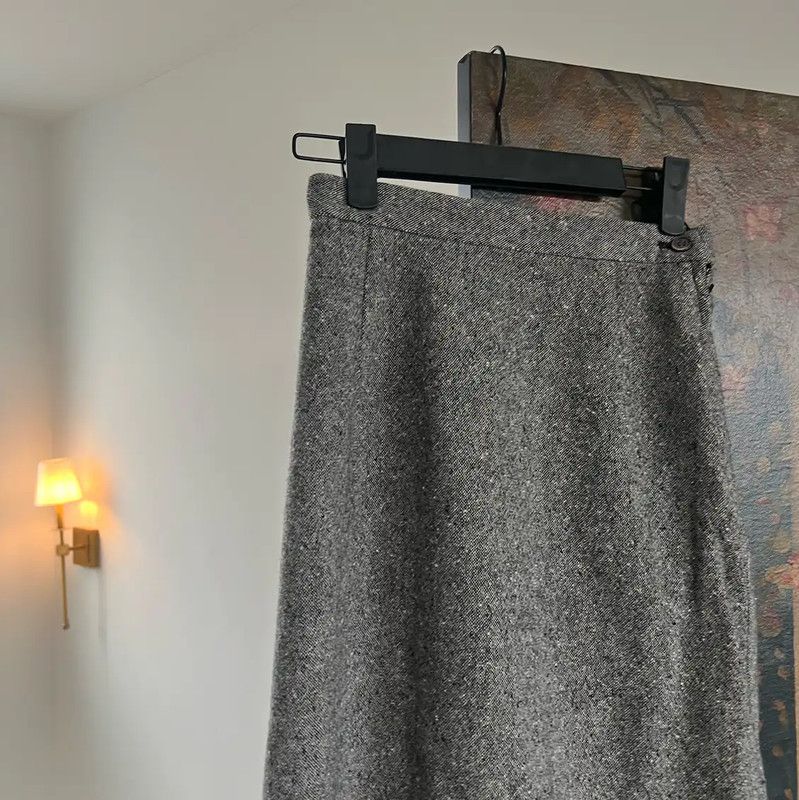 Comme des Garcons COMME des GARÇONS Gray Wool Midi Skirt 0089 Size 23" - 3 Thumbnail