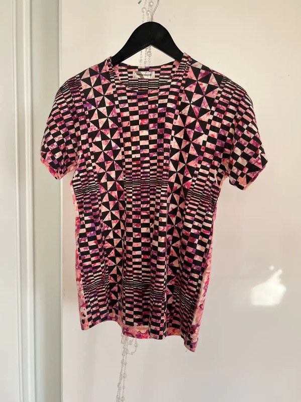 Comme des Garcons COMME des GARÇONS Pink Geometric Print Women's T-Shirt 0089 Size M / US 6-8 / IT 42-44 - 6 Thumbnail