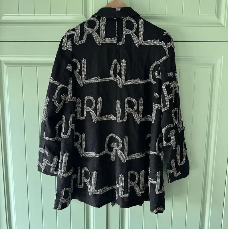Comme des Garcons Comme des Garçons Black Wool Jacket with Graphics 0089 Size S / US 4 / IT 40 - 2 Thumbnail