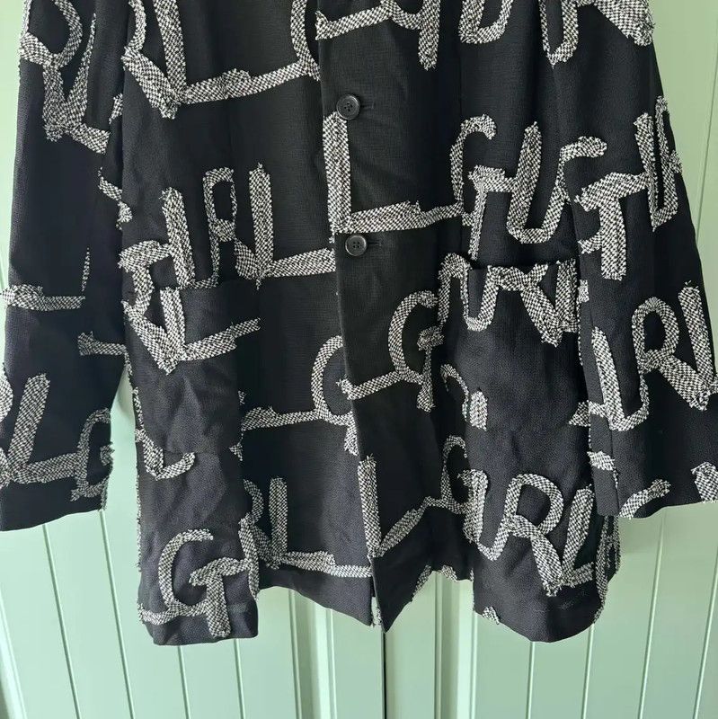 Comme des Garcons Comme des Garçons Black Wool Jacket with Graphics 0089 Size S / US 4 / IT 40 - 6 Thumbnail